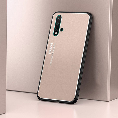 Coque Bumper Luxe Aluminum Metal Etui T03 pour Huawei Nova 5 Pro Or