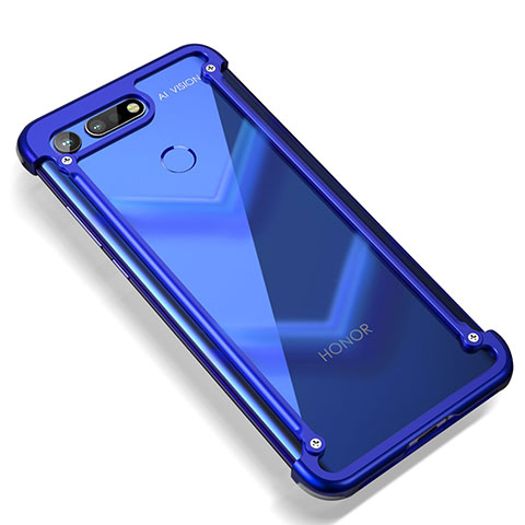 Coque Bumper Luxe Aluminum Metal pour Huawei Honor V20 Bleu