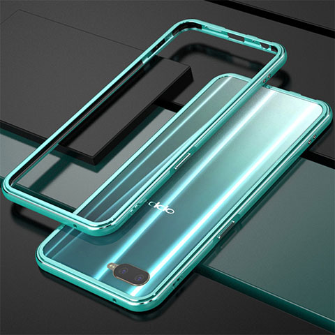 Coque Bumper Luxe Aluminum Metal pour Oppo R15X Cyan