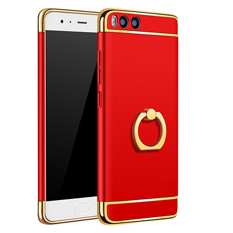 Coque Bumper Luxe Metal et Plastique avec Support Bague Anneau A02 pour Xiaomi Mi 6 Rouge