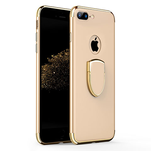 Coque Bumper Luxe Metal et Plastique avec Support Bague Anneau A03 pour Apple iPhone 7 Plus Or