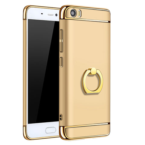 Coque Bumper Luxe Metal et Plastique avec Support Bague Anneau pour Xiaomi Mi 5 Or