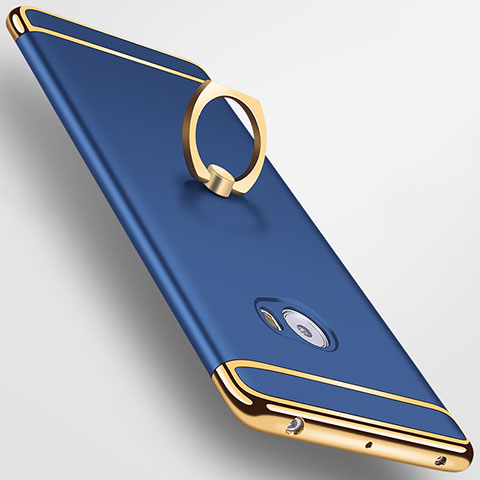 Coque Bumper Luxe Metal et Plastique avec Support Bague Anneau pour Xiaomi Mi Note 2 Special Edition Bleu