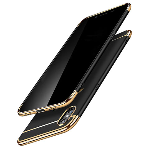 Coque Bumper Luxe Metal et Plastique C01 pour Apple iPhone Xs Max Noir