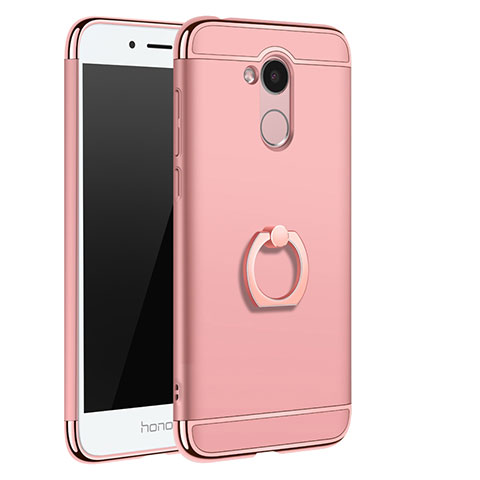 Coque Bumper Luxe Metal et Plastique Etui Housse avec Support Bague Anneau A01 pour Huawei Honor 6A Or Rose