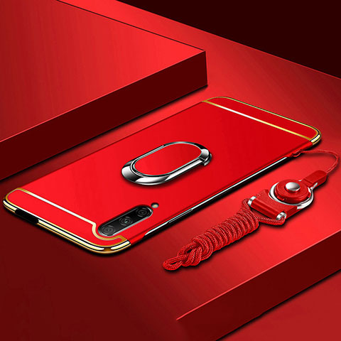 Coque Bumper Luxe Metal et Plastique Etui Housse avec Support Bague Anneau A01 pour Huawei Honor 9X Pro Rouge