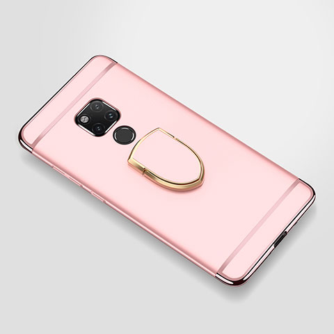 Coque Bumper Luxe Metal et Plastique Etui Housse avec Support Bague Anneau A01 pour Huawei Mate 20 X Or Rose