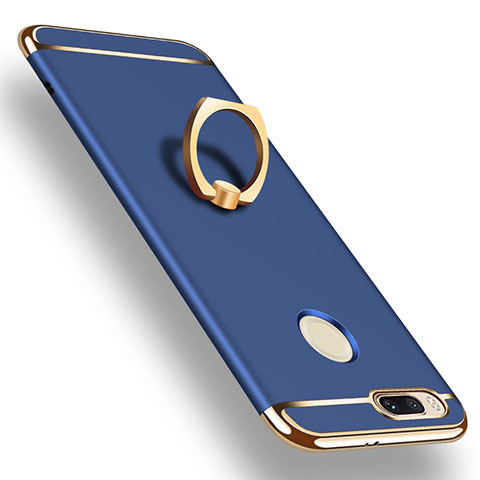 Coque Bumper Luxe Metal et Plastique Etui Housse avec Support Bague Anneau A01 pour Xiaomi Mi 5X Bleu