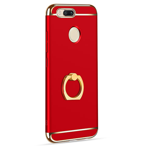 Coque Bumper Luxe Metal et Plastique Etui Housse avec Support Bague Anneau A01 pour Xiaomi Mi 5X Rouge