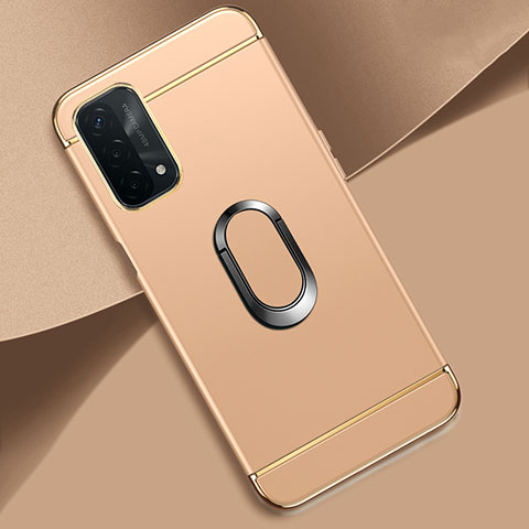 Coque Bumper Luxe Metal et Plastique Etui Housse avec Support Bague Anneau P02 pour OnePlus Nord N200 5G Or