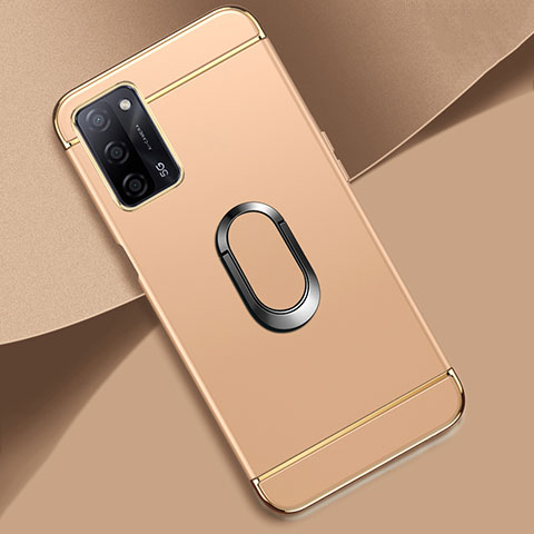 Coque Bumper Luxe Metal et Plastique Etui Housse avec Support Bague Anneau P02 pour Oppo A53s 5G Or