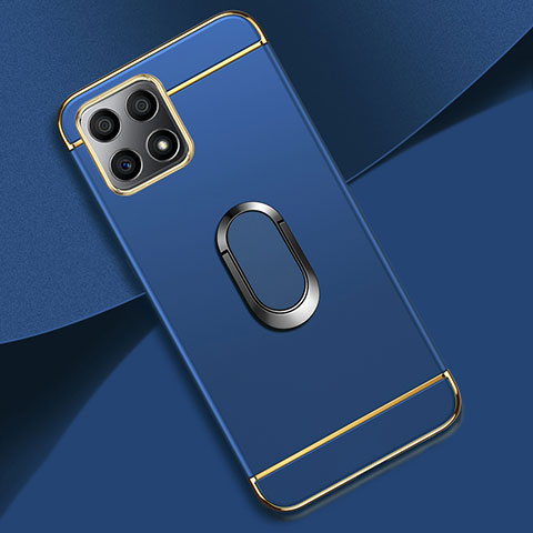 Coque Bumper Luxe Metal et Plastique Etui Housse avec Support Bague Anneau pour Huawei Honor X30i Bleu