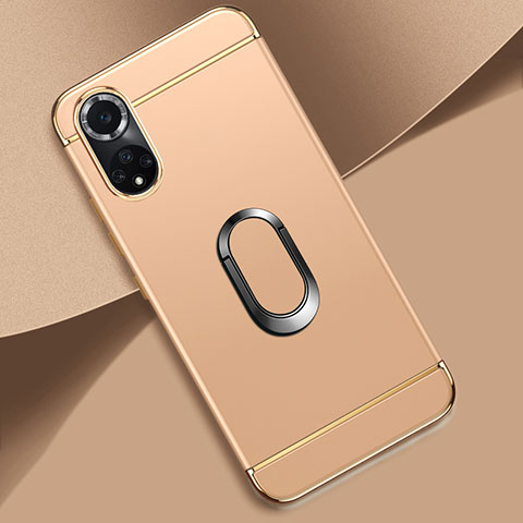 Coque Bumper Luxe Metal et Plastique Etui Housse avec Support Bague Anneau pour Huawei Nova 9 Or