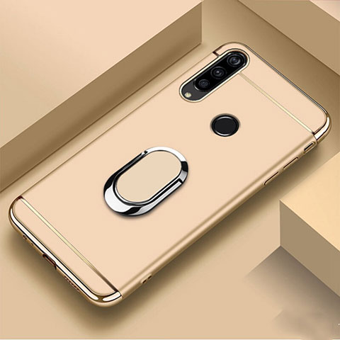 Coque Bumper Luxe Metal et Plastique Etui Housse avec Support Bague Anneau T01 pour Huawei P Smart+ Plus (2019) Or