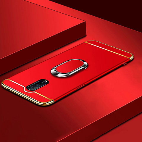 Coque Bumper Luxe Metal et Plastique Etui Housse avec Support Bague Anneau T01 pour Oppo RX17 Pro Rouge