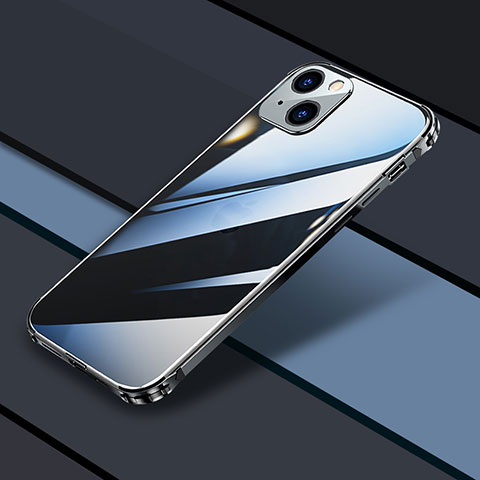 Coque Bumper Luxe Metal et Plastique Etui Housse JL3 pour Apple iPhone 13 Noir