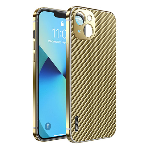 Coque Bumper Luxe Metal et Plastique Etui Housse LF6 pour Apple iPhone 13 Or