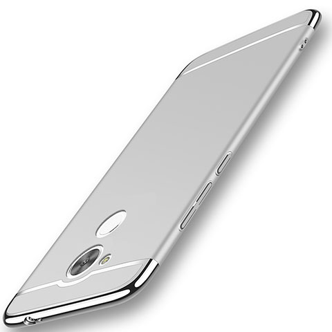 Coque Bumper Luxe Metal et Plastique Etui Housse M01 pour Huawei Honor 6C Pro Argent