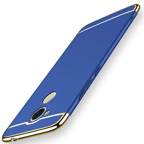 Coque Bumper Luxe Metal et Plastique Etui Housse M01 pour Huawei Honor 6C Pro Bleu