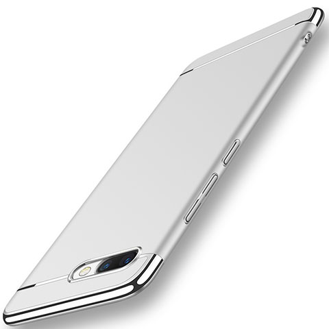 Coque Bumper Luxe Metal et Plastique Etui Housse M01 pour Huawei Honor V10 Argent