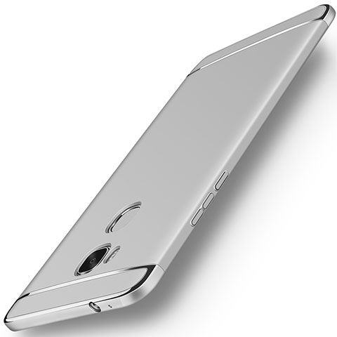 Coque Bumper Luxe Metal et Plastique Etui Housse M01 pour Huawei Honor X5 Argent