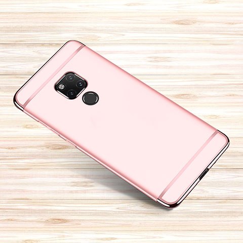 Coque Bumper Luxe Metal et Plastique Etui Housse M01 pour Huawei Mate 20 X 5G Or Rose