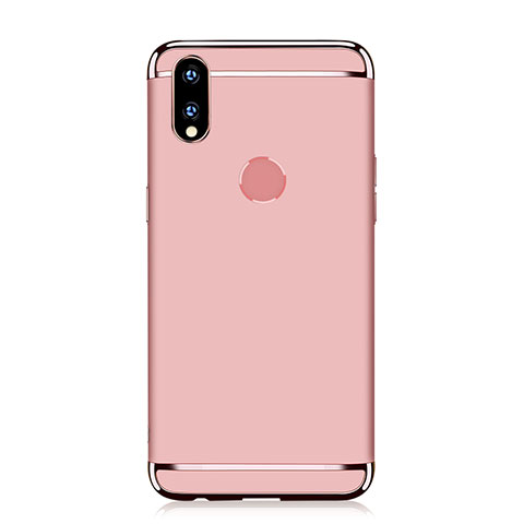 Coque Bumper Luxe Metal et Plastique Etui Housse M01 pour Huawei P Smart+ Plus Or Rose