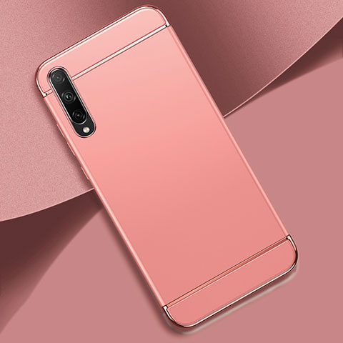 Coque Bumper Luxe Metal et Plastique Etui Housse M01 pour Huawei Y8p Or Rose