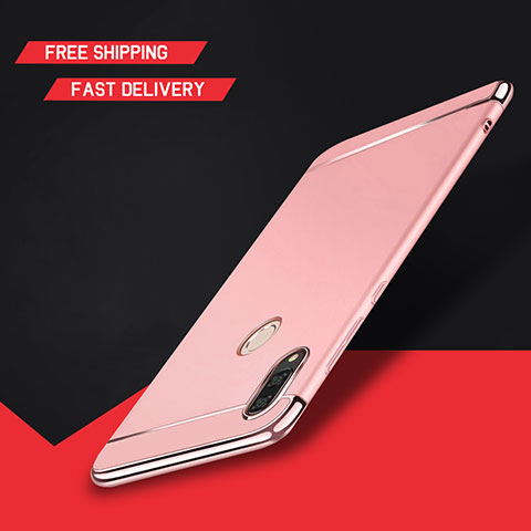 Coque Bumper Luxe Metal et Plastique Etui Housse M01 pour Huawei Y9 (2019) Or Rose