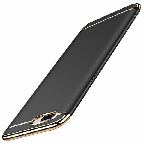 Coque Bumper Luxe Metal et Plastique Etui Housse M01 pour Oppo A12e Noir