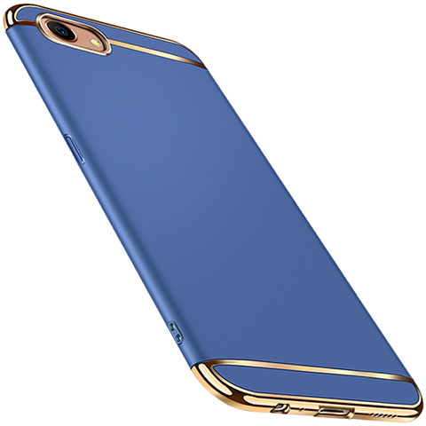 Coque Bumper Luxe Metal et Plastique Etui Housse M01 pour Oppo A3 Bleu