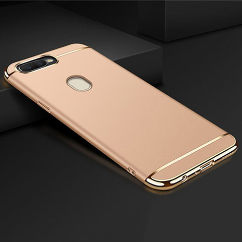 Coque Bumper Luxe Metal et Plastique Etui Housse M01 pour Oppo A7 Or