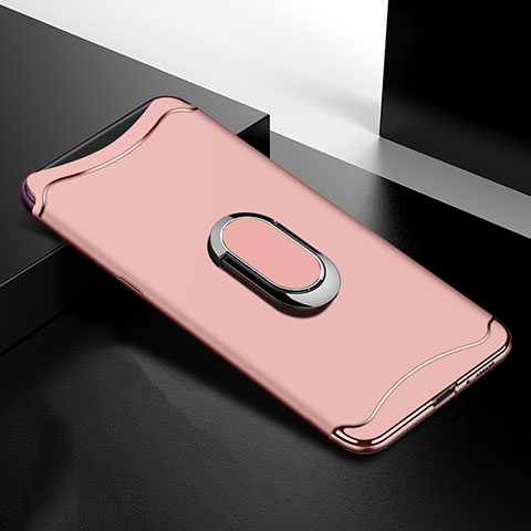 Coque Bumper Luxe Metal et Plastique Etui Housse M01 pour Oppo Find X Super Flash Edition Or Rose