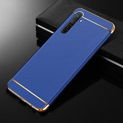 Coque Bumper Luxe Metal et Plastique Etui Housse M01 pour Realme XT Bleu