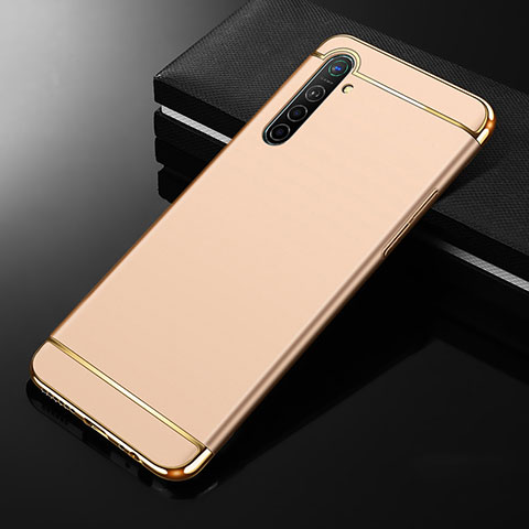 Coque Bumper Luxe Metal et Plastique Etui Housse M01 pour Realme XT Or