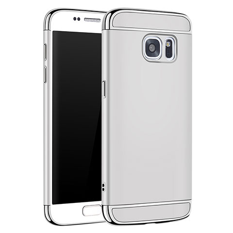 Coque Bumper Luxe Metal et Plastique Etui Housse M01 pour Samsung Galaxy S7 G930F G930FD Argent