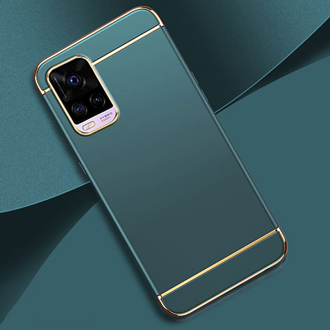 Coque Bumper Luxe Metal et Plastique Etui Housse M01 pour Vivo V20 Pro 5G Bleu Ciel