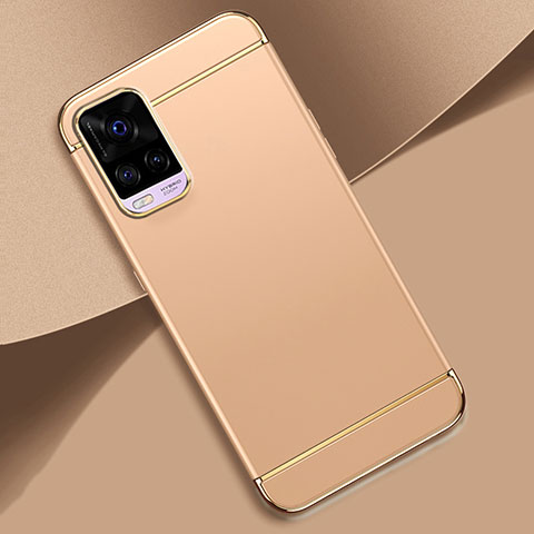 Coque Bumper Luxe Metal et Plastique Etui Housse M01 pour Vivo V20 Pro 5G Or