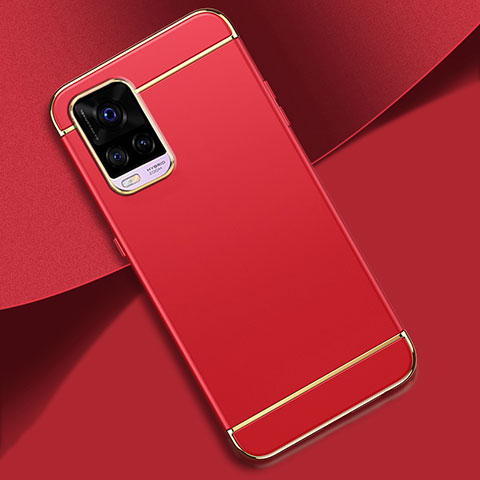 Coque Bumper Luxe Metal et Plastique Etui Housse M01 pour Vivo V20 Pro 5G Rouge