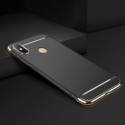 Coque Bumper Luxe Metal et Plastique Etui Housse M01 pour Xiaomi Mi Max 3 Noir