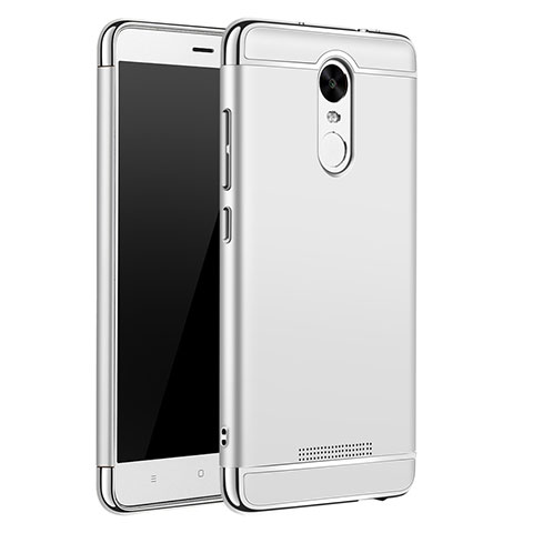 Coque Bumper Luxe Metal et Plastique Etui Housse M01 pour Xiaomi Redmi Note 3 MediaTek Argent