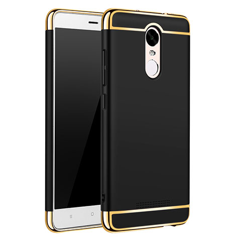 Coque Bumper Luxe Metal et Plastique Etui Housse M01 pour Xiaomi Redmi Note 3 MediaTek Noir