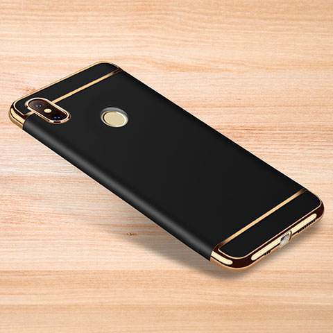 Coque Bumper Luxe Metal et Plastique Etui Housse M01 pour Xiaomi Redmi Note 6 Pro Noir