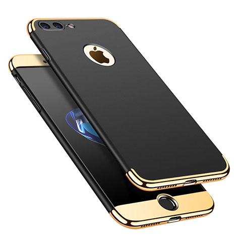 Coque Bumper Luxe Metal et Plastique Etui Housse M02 pour Apple iPhone 7 Plus Noir