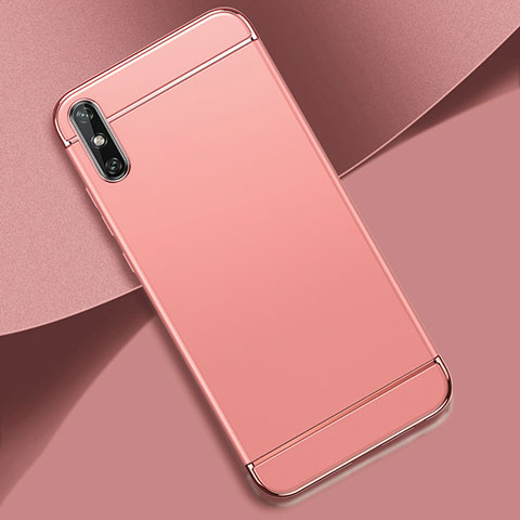 Coque Bumper Luxe Metal et Plastique Etui Housse M02 pour Huawei Enjoy 10e Or Rose