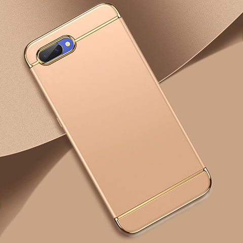 Coque Bumper Luxe Metal et Plastique Etui Housse M02 pour Oppo A12e Or