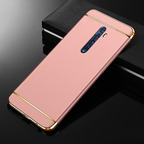 Coque Bumper Luxe Metal et Plastique Etui Housse M05 pour Oppo Reno2 Or Rose