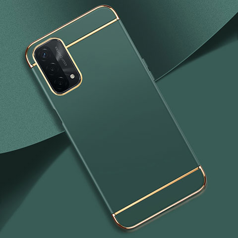 Coque Bumper Luxe Metal et Plastique Etui Housse P02 pour Oppo A54 5G Vert Nuit