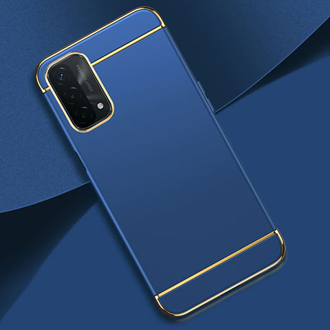 Coque Bumper Luxe Metal et Plastique Etui Housse P02 pour Oppo A93 5G Bleu