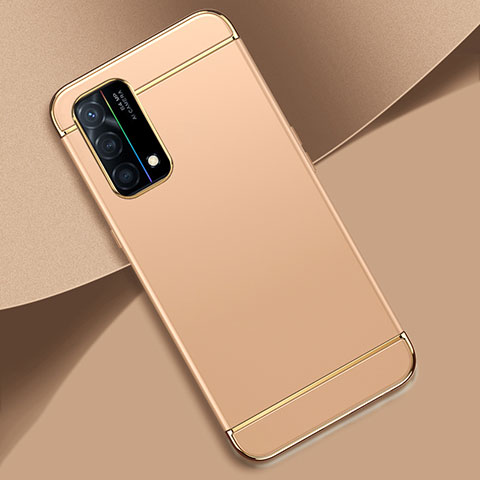 Coque Bumper Luxe Metal et Plastique Etui Housse pour Oppo K9 5G Or